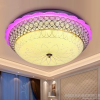 欧式LED吸顶灯大气卧室灯饰圆形简约水晶客厅灯房间灯餐厅吊灯具